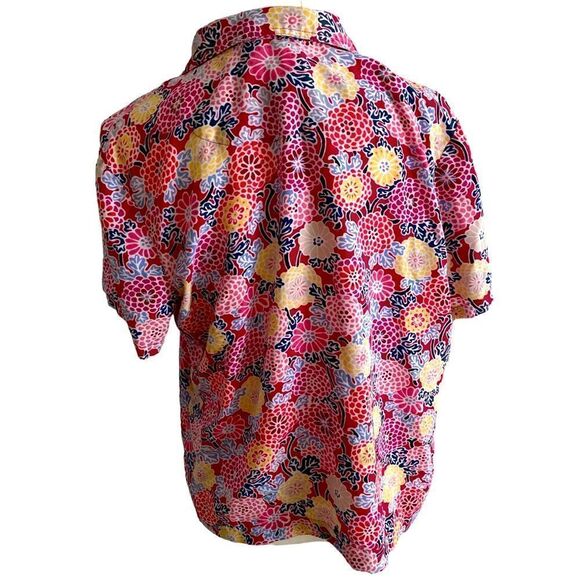 Crazy Horse Floral Blouse Vintage Size Large - Picture 4 of 5